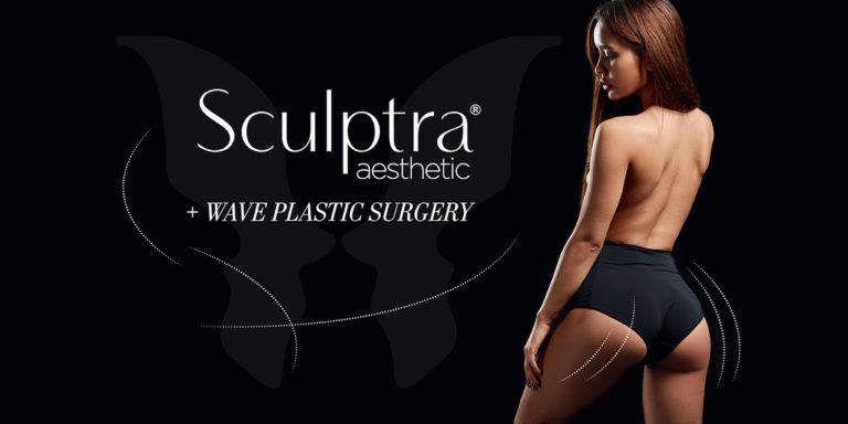 Black Wave Plastic Surgery Sculptra Blog Image with well shaped Latina girl