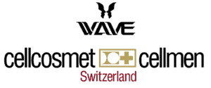 Wave and Cellcosmet of Switzerland logos