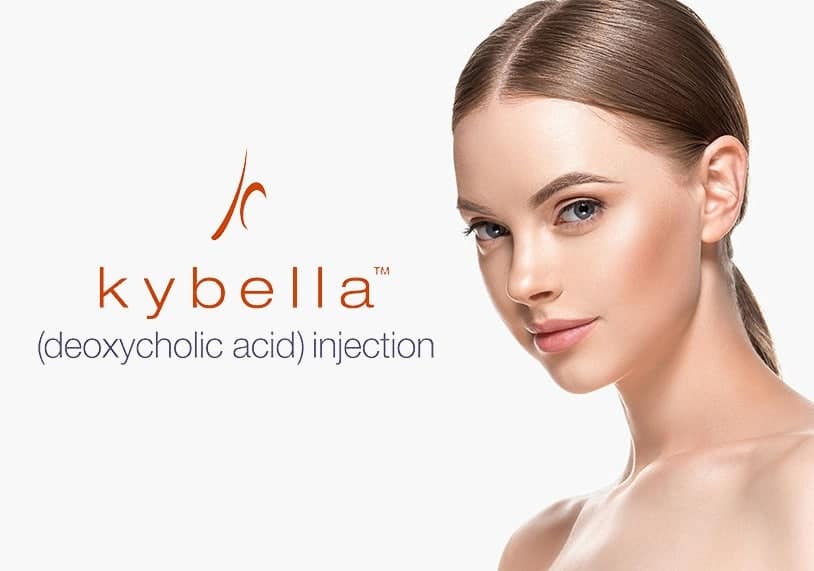 Kybella Logo and beautiful caucasian model