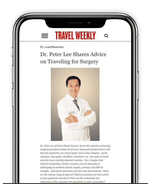 Travel Weekley with Dr Peter Lee image on an iphone