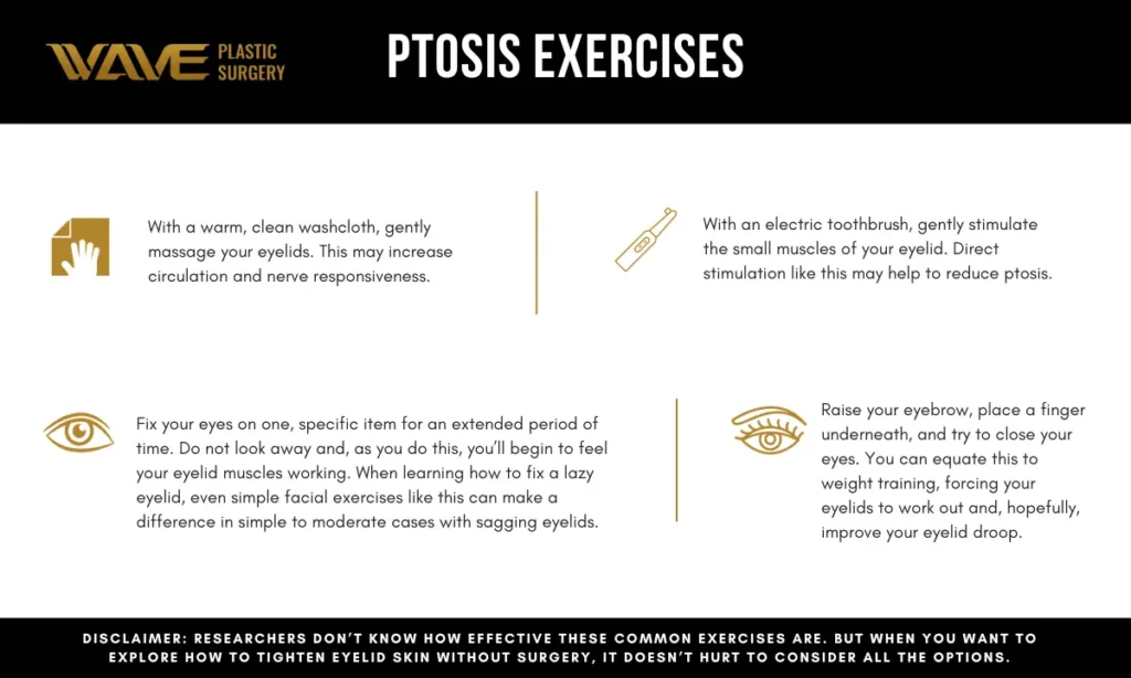 WAVE Plastic Surgery - ptosis - eyelid exercises